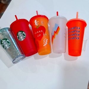 Five Beverage Drinkwear with Straws